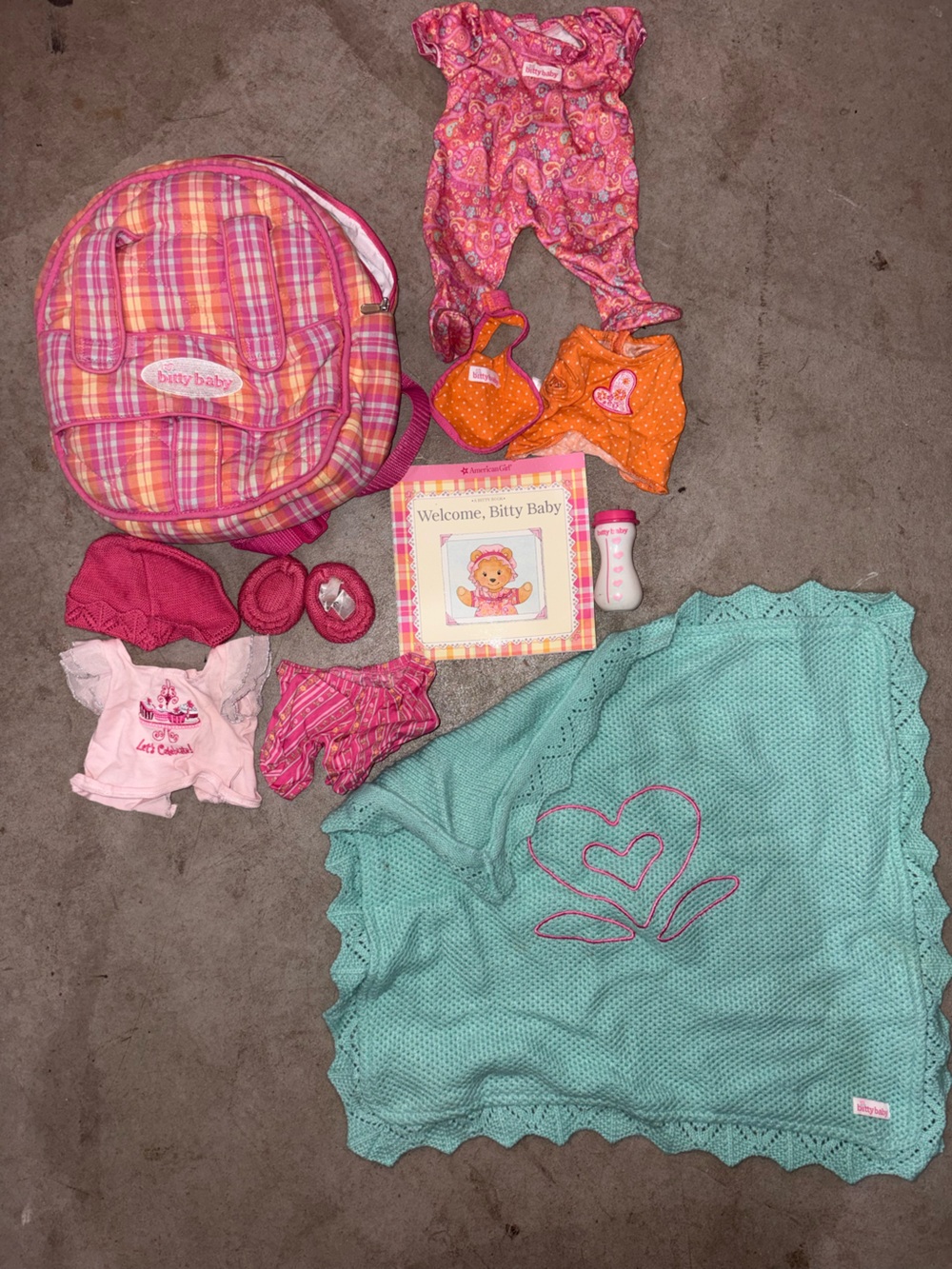Bitty Baby Doll Carrier Backpack & Accessories